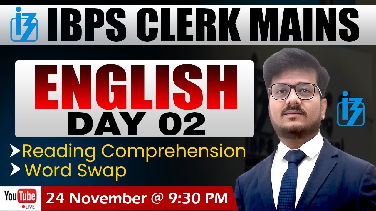 IBPS CLERK MAINS 2025 || English Day-2 || by Kshitij Bhalerao