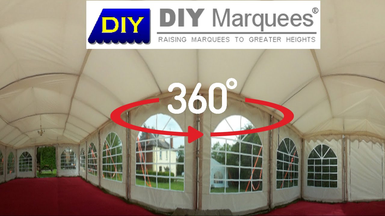 How To Put Up a DIY Marquees Roof Lining - (360 Degree Video)