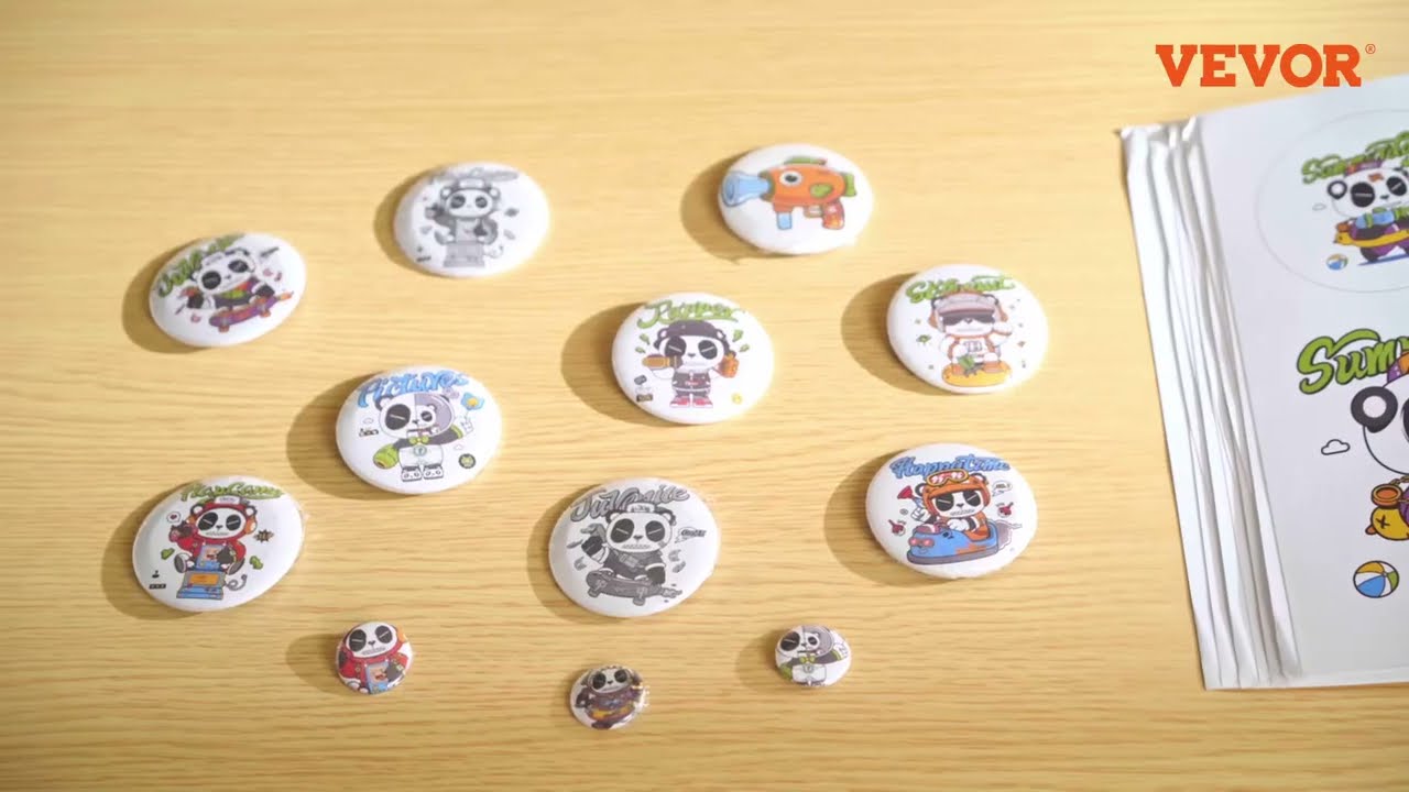 VEVOR Button Maker Machine: Create Custom Badges Effortlessly with This All-In-One Kit!