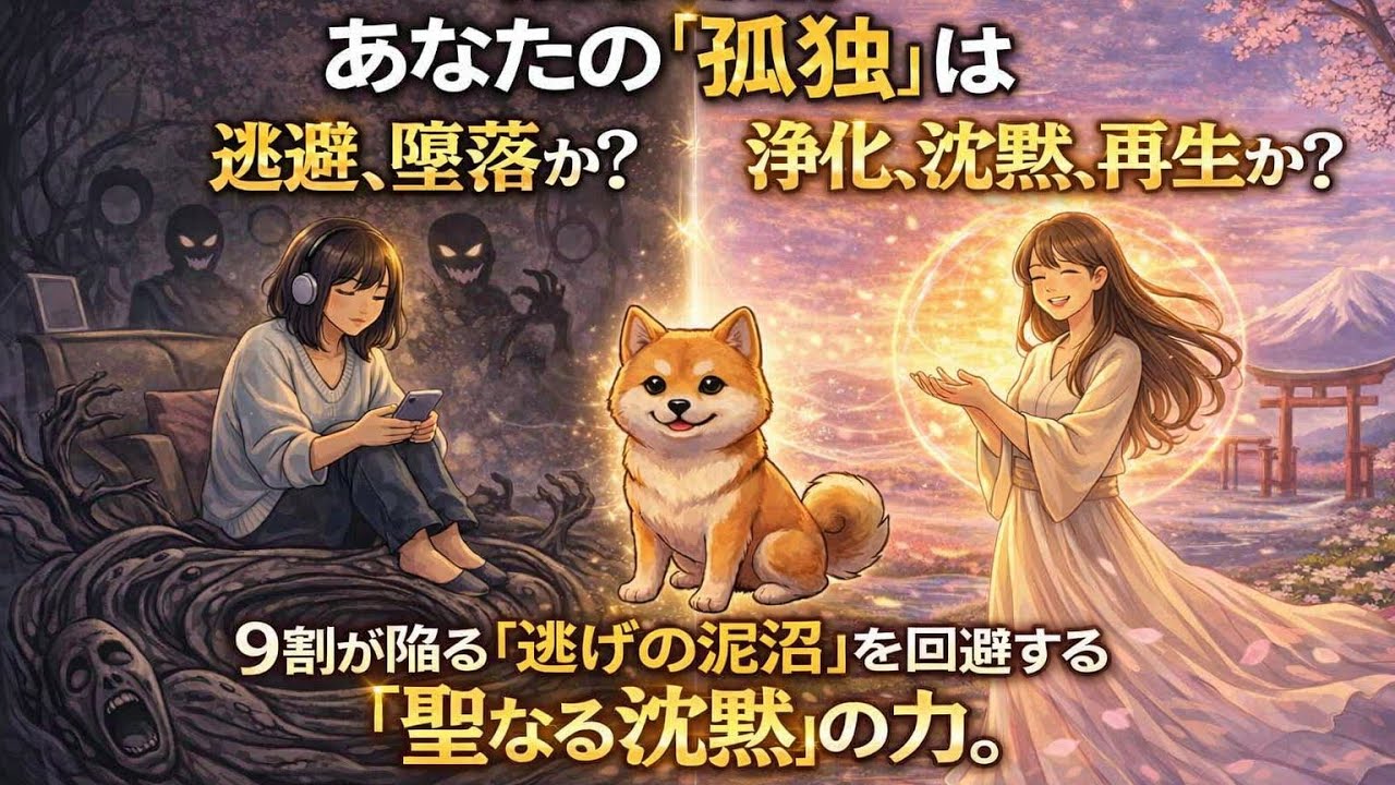【警告】あなたの孤独は「堕落」か「覚醒」か？9割の人が落ちる「逃げの孤独」と「聖なる沈黙」
