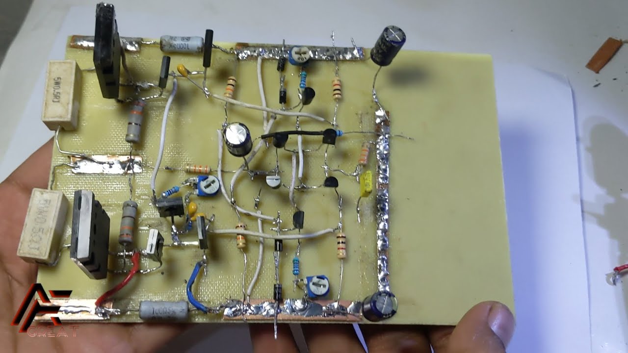 diy amplifier simetris driver, tutorial membuat ocl simetris subwoofer simple circuit