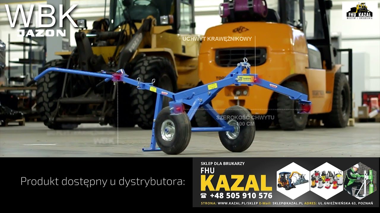 Wózek brukarski WBK JAZON do układania płyt i krawężników FHU KAZAL Dystrybutor narzędzi brukarskich