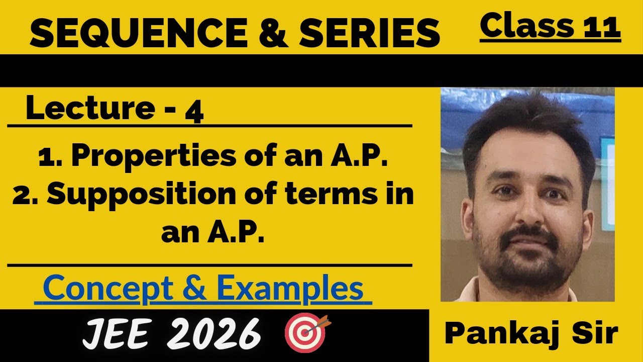 Properties| Arithmetic Progression| Sequence & Series@FutureFoundation3012 #iit #jee #study #maths