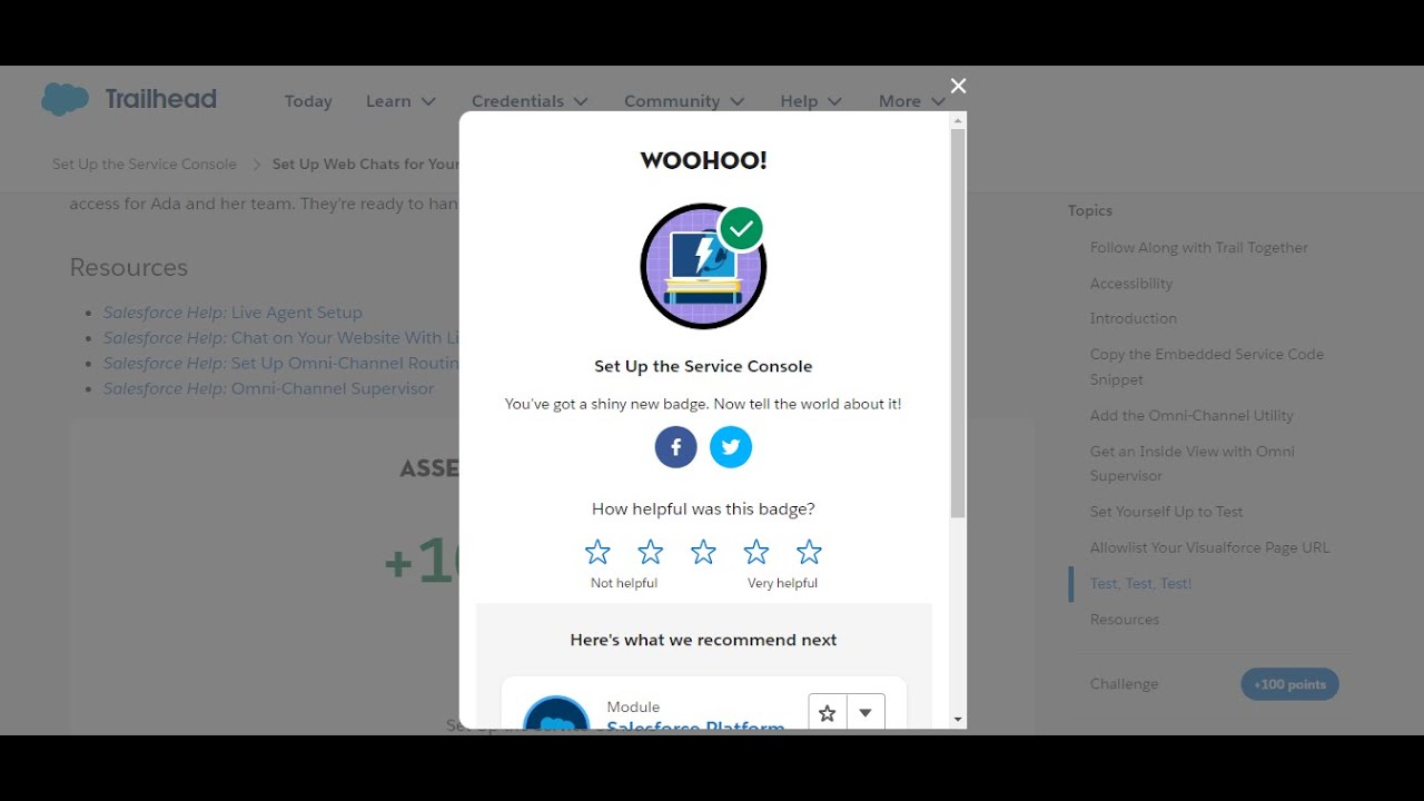 Set Up Web Chats for Your Console | Set Up the Service Console - Salesforce Trailhead