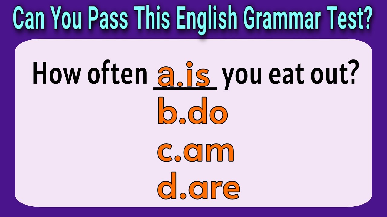 English Tenses Quiz &bull; Grammar Test | A1-A2 Level. Grammar Questions with Answers