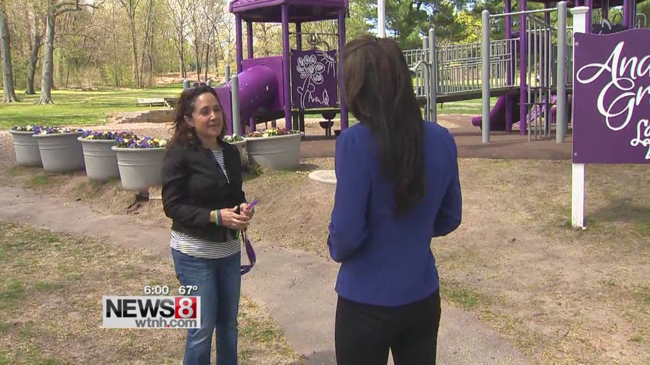 Peaceful graffiti message written on Sandy Hook playground