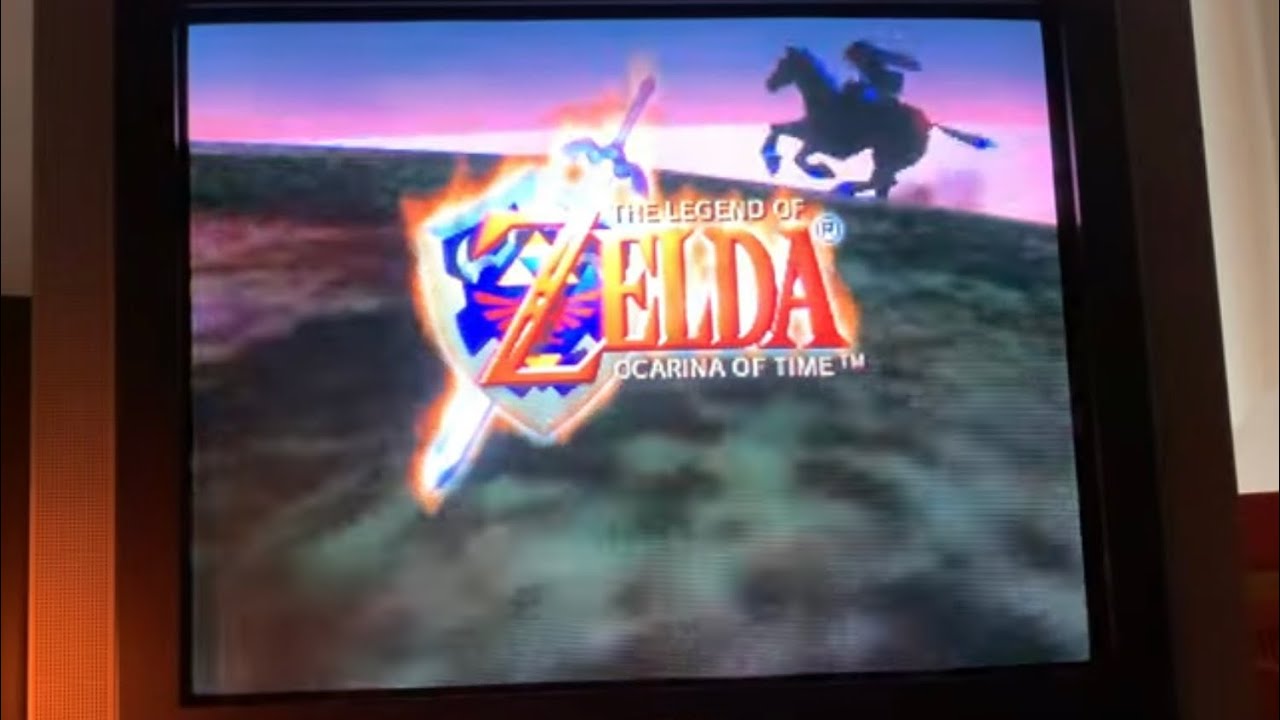 Zelda ocarina of time/N64/Sony trinitron tv(CRT TV)