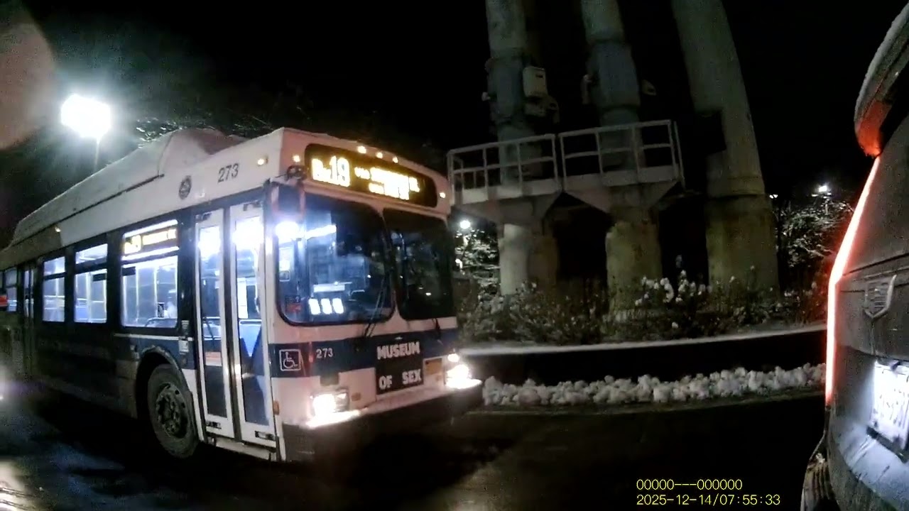 Boarding & Leaving Bx19 Bus #273 From Southern Blvd & 174 St to Riverbank State Park & Rdwy 12/14/25