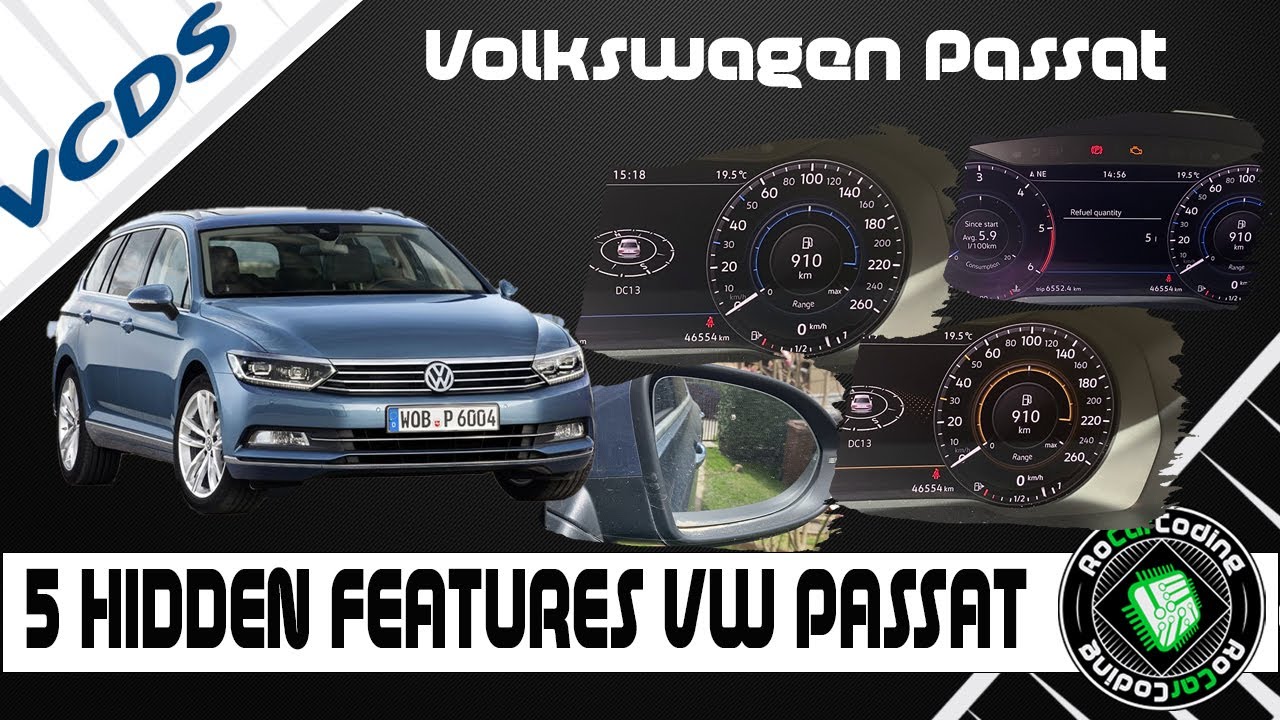 UNLOCK 5 HIDDEN FUNCTIONS | VW PASSAT B8 | #VCDSCODING