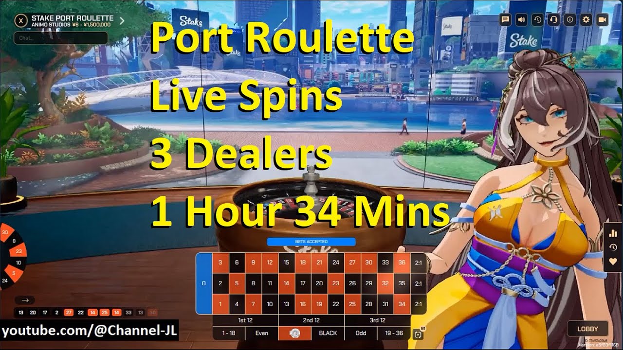 Port Roulette Live Spins 3 Dealers 1 Hour 34 Mins