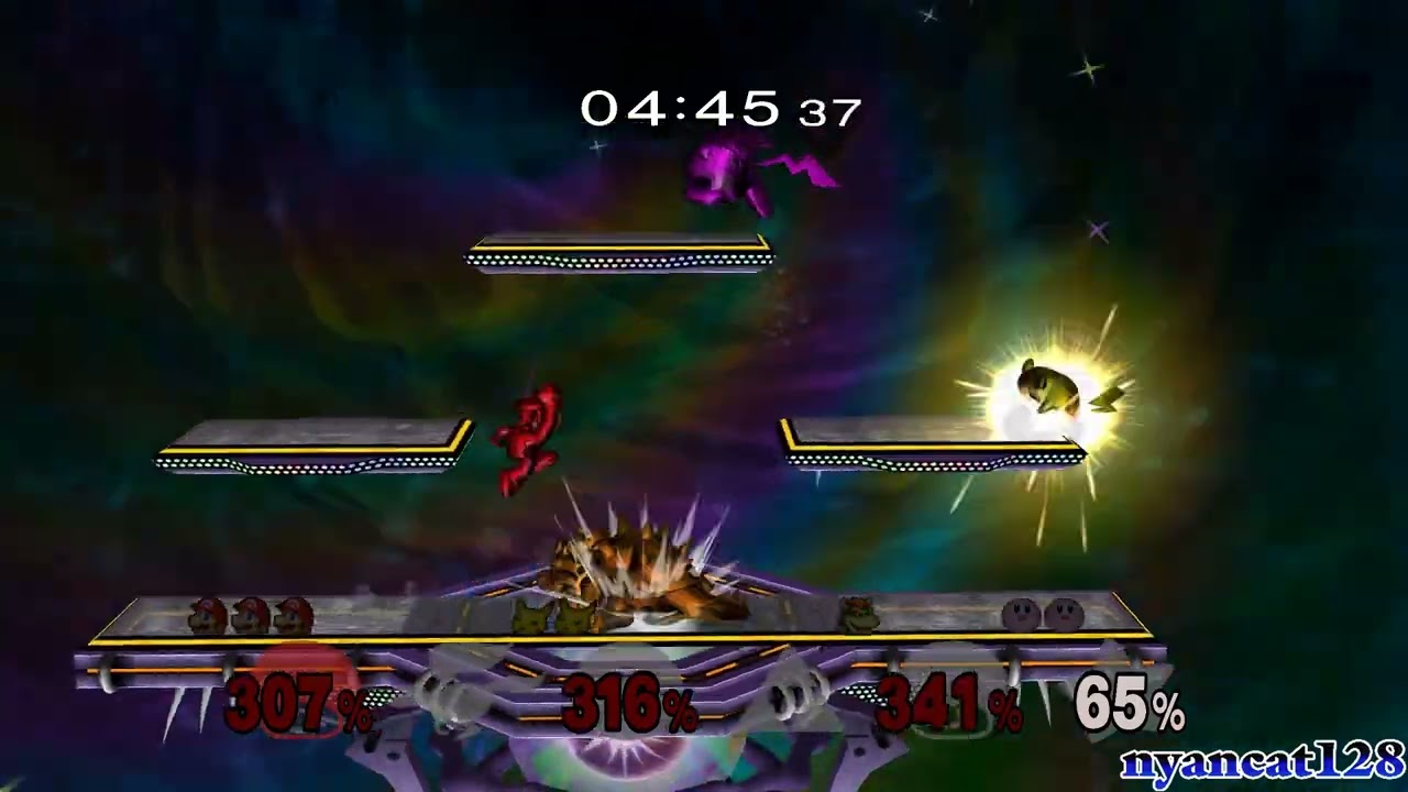 Super Smash Bros. Melee Crazy Mod UE: 6 Player Colored Metal Battle