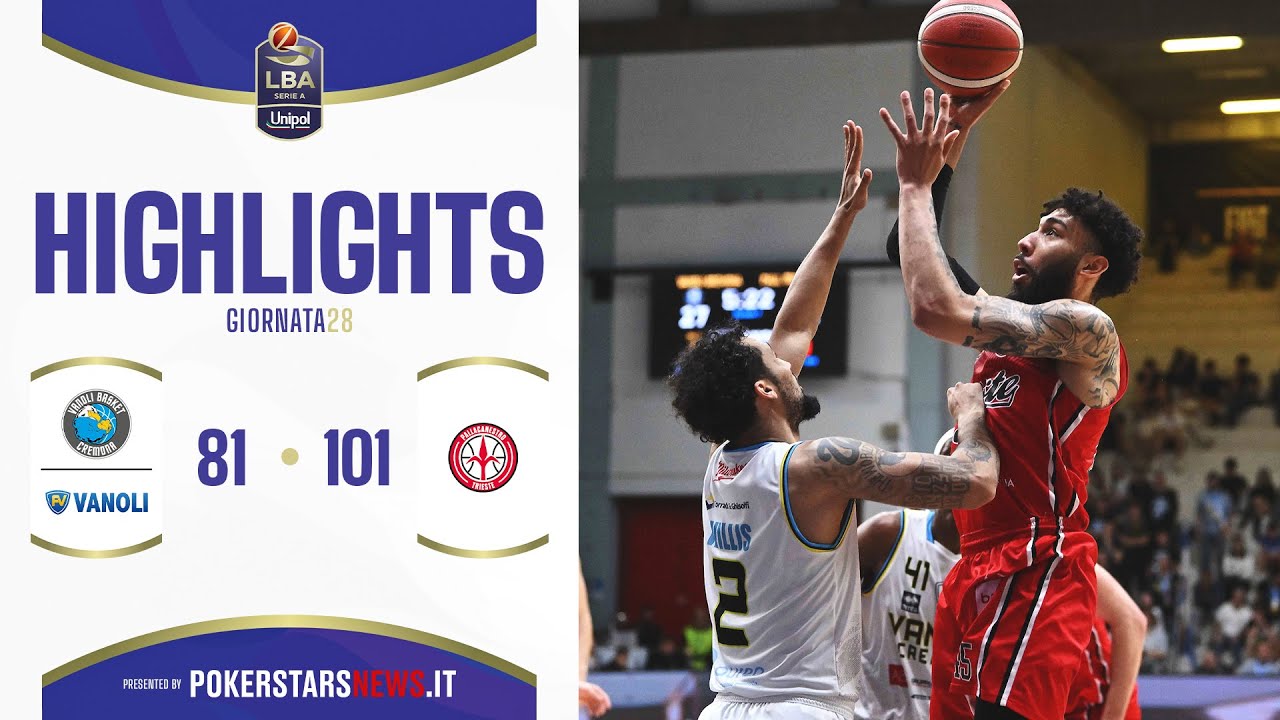 Vanoli Basket Cremona - Pallacanestro Trieste | PokerstarsNews Highlights Serie A Unipol 2024/2025