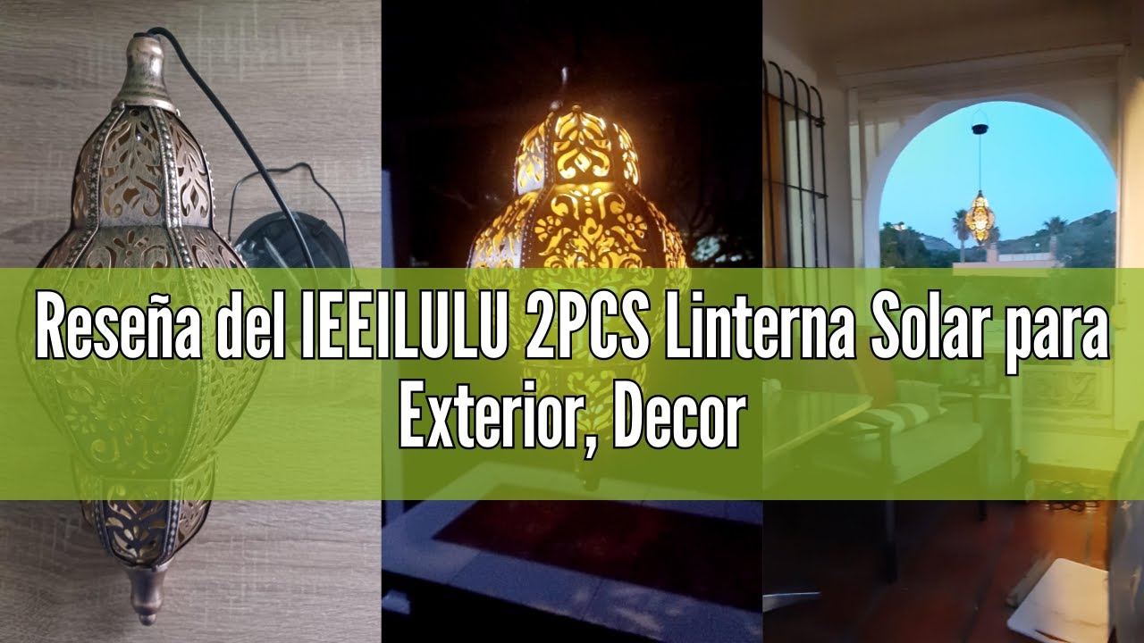 Reseña del IEEILULU 2PCS Linterna Solar para Exterior, Decoración de Jardín Para Exterior con Efecto