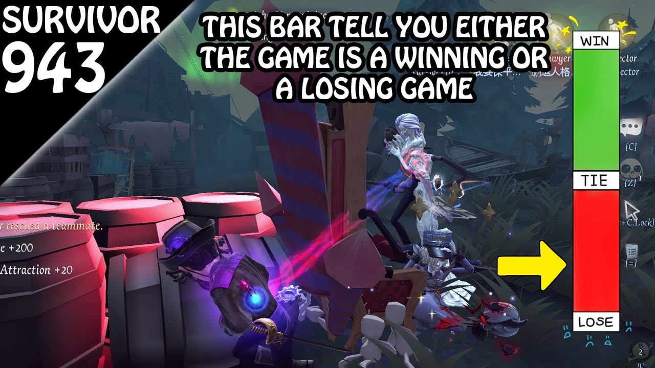 Win / Lose Bar that shows you the match's condition - Survivor Rank #943 (Identity v)