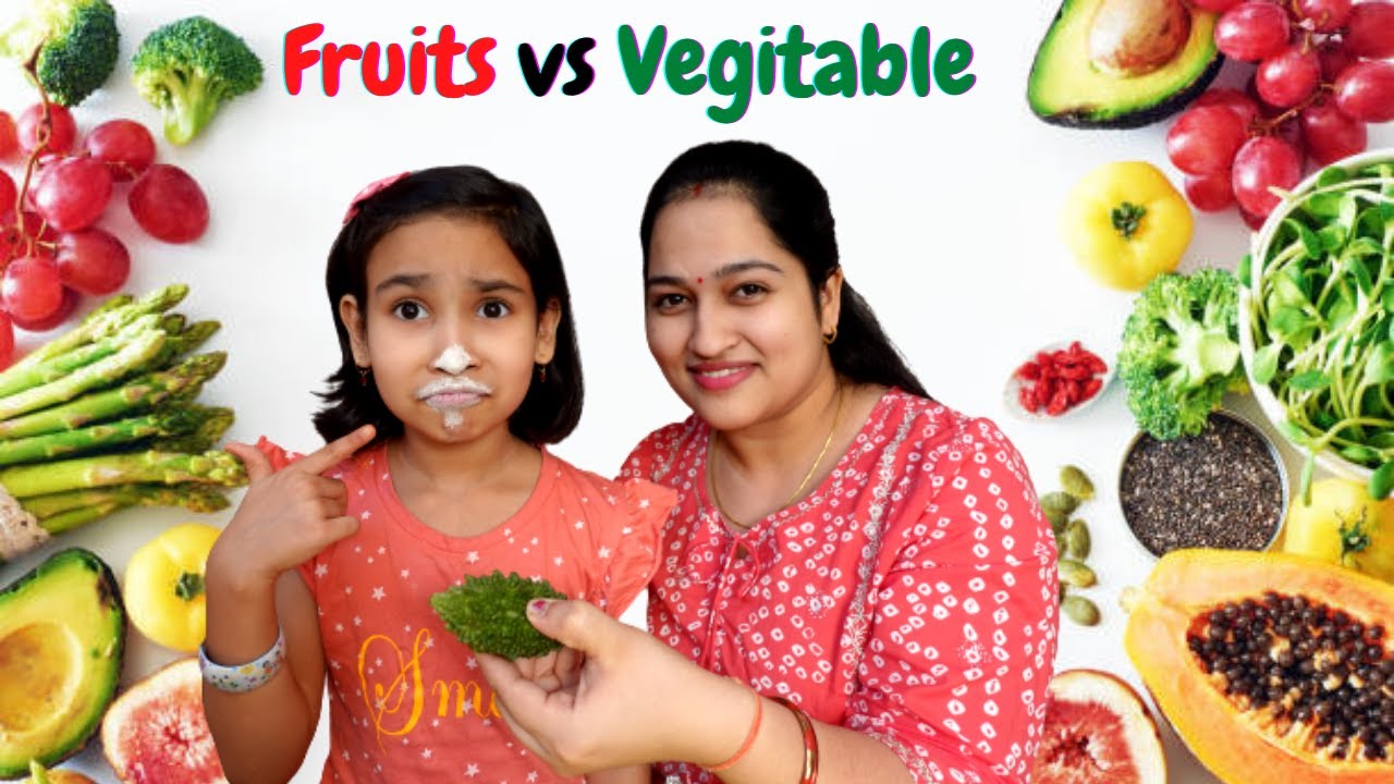 FRUITS vs VEGITABLES EATING CHALLENGE  | #LearnWithPari