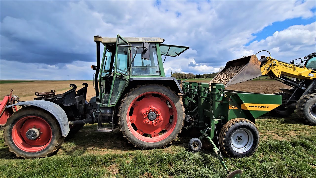 Fendt GTA 380 beim Kartoffel legen!