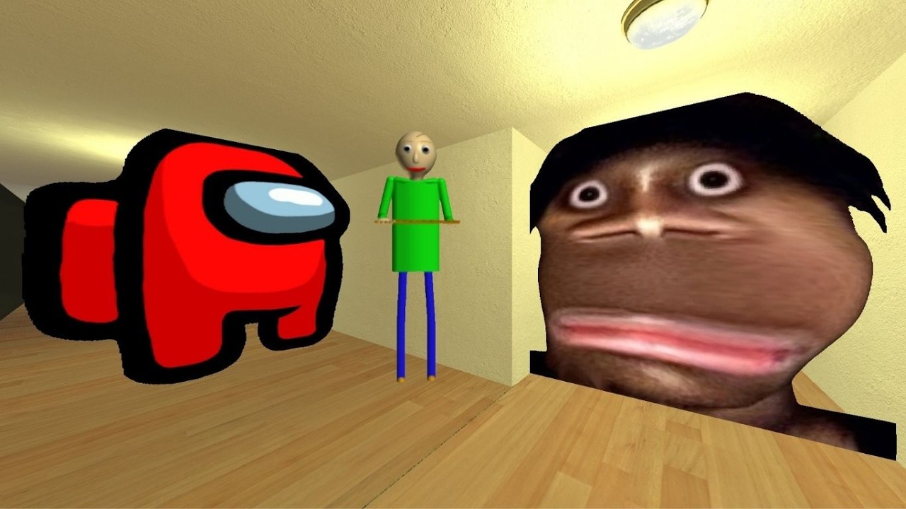 Us Baldi Man Super Nextbot Vs My Name is Priangle fat Gmod Is Maze #nextbot #tikitoongmod