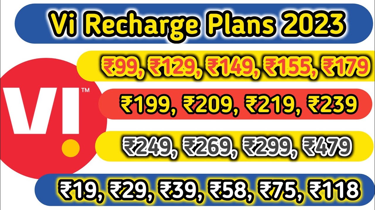 Vi new prepaid plans 2023 | Vi validity Recharge Plans | Vodafone Idea U/L Calling & Data Plans 2023
