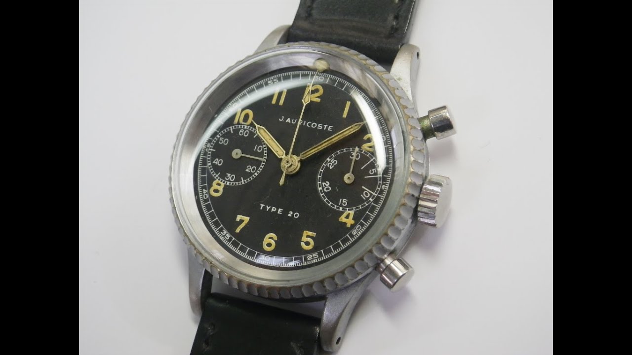 ☆J.AURICOST  CHRONOGRAPH　Cal.2040 （ＬＥＭＡＮＩＡ）  VINTAGE WATCH
