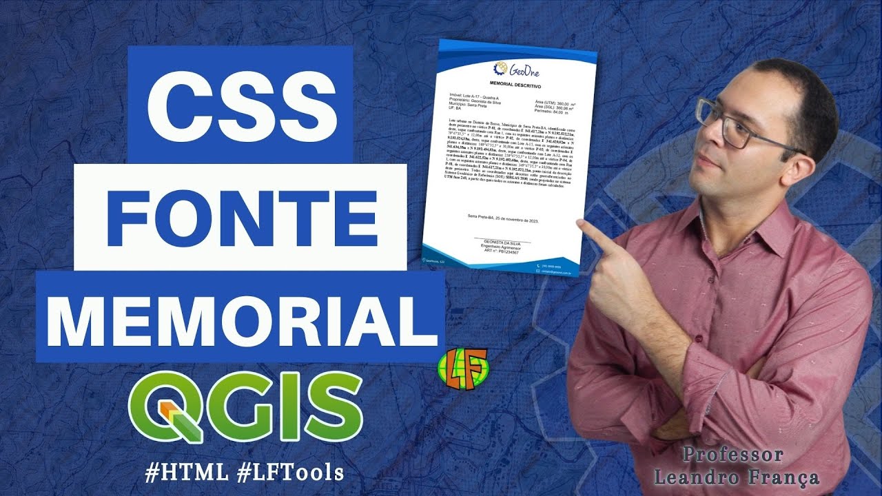 Como alterar fonte do memorial descritivo com CSS no QGIS