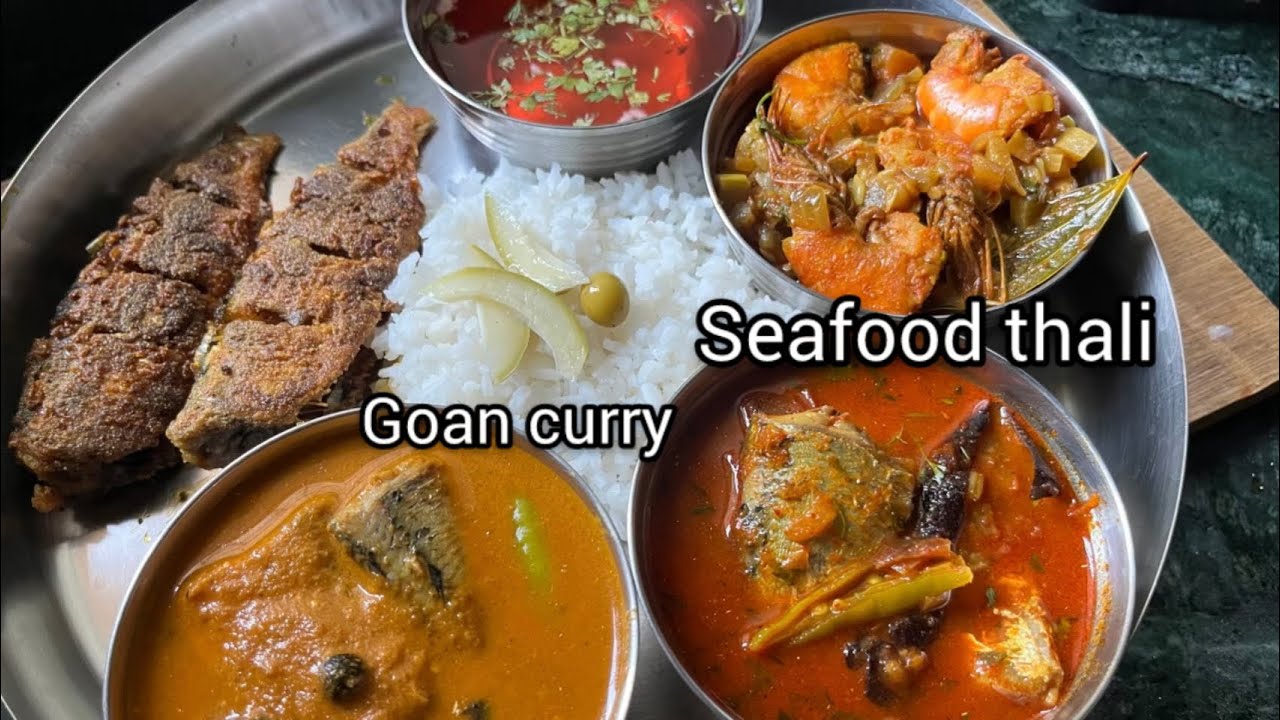 Tasty Seafood thali recipe #fishfry #fishrecipes #goancurry 