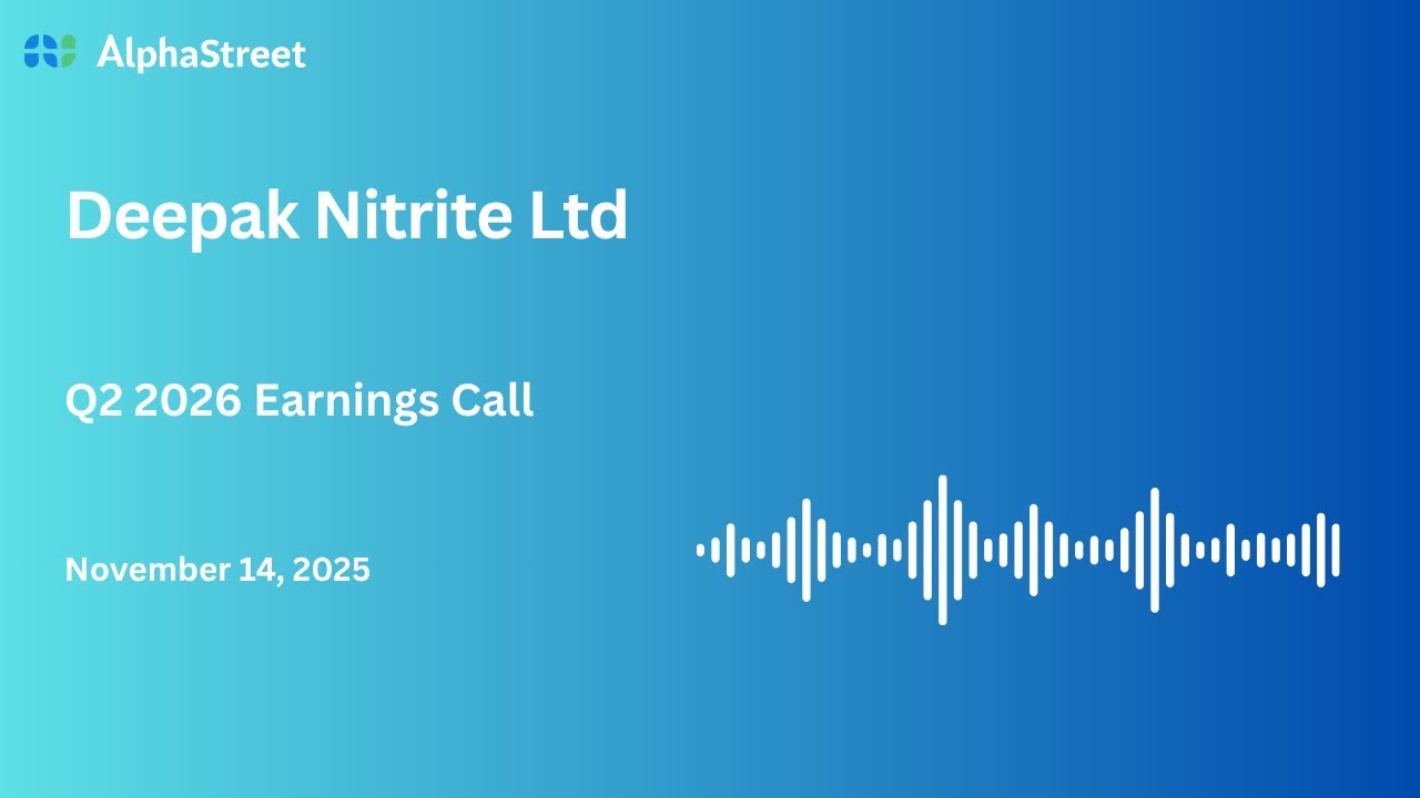 Deepak Nitrite Ltd Q2 FY2025-26 Earnings Conference Call