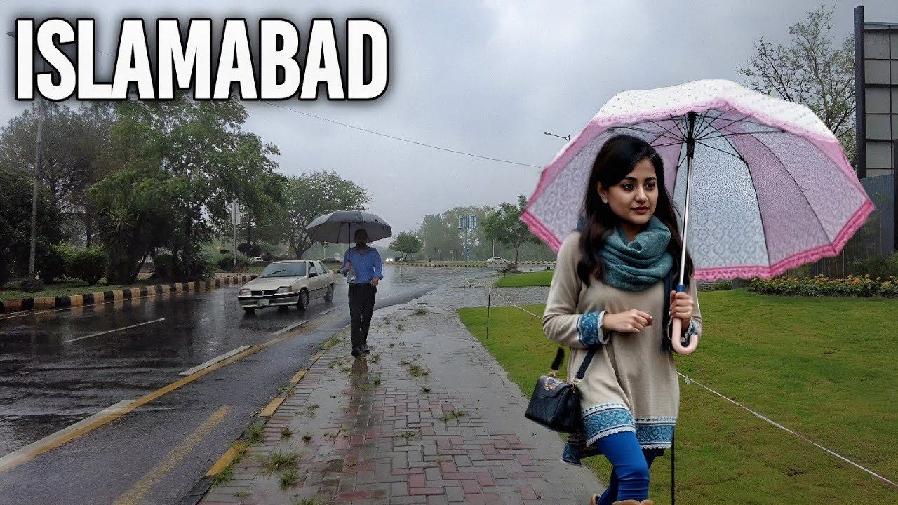 Rainy Morning Walk in Islamabad | 4K Walking Tour 2025