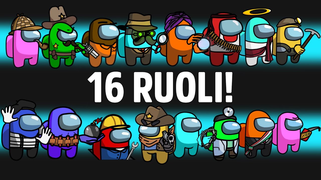 16 RUOLI CHE RUOTANO! Serata Among Us Mod iNoob