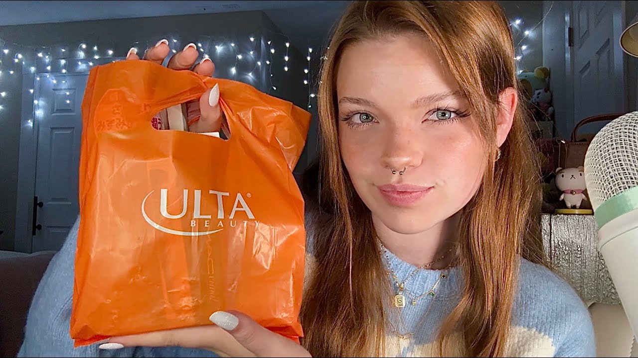 ASMR Ulta Makeup Haul 🎀 | Tapping, Whispers, Scratching, Unboxing + Rummaging 