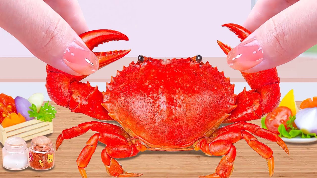 Best Tasty Food 🦀 Korean Spicy Crab 🌶️ Nendang Juara!🔥💖Tiny Tasty Kitchen