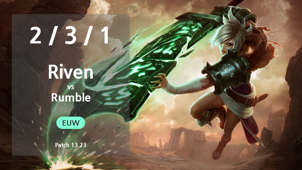Riven Top vs Rumble - EUW GrandMaster Patch 13.23