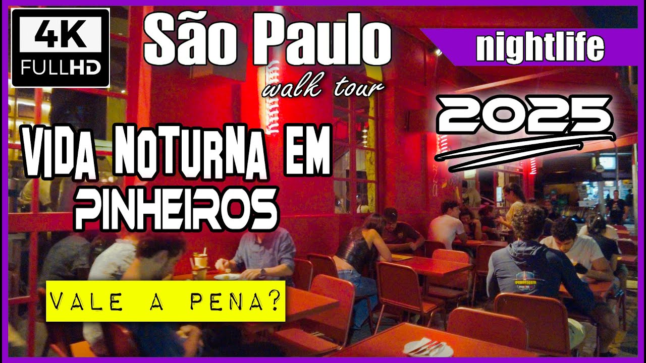 [4K] Pinheiros São Paulo SP o que fazer a noite? #saopaulowalkingtour #saopauloape #saopaulocity