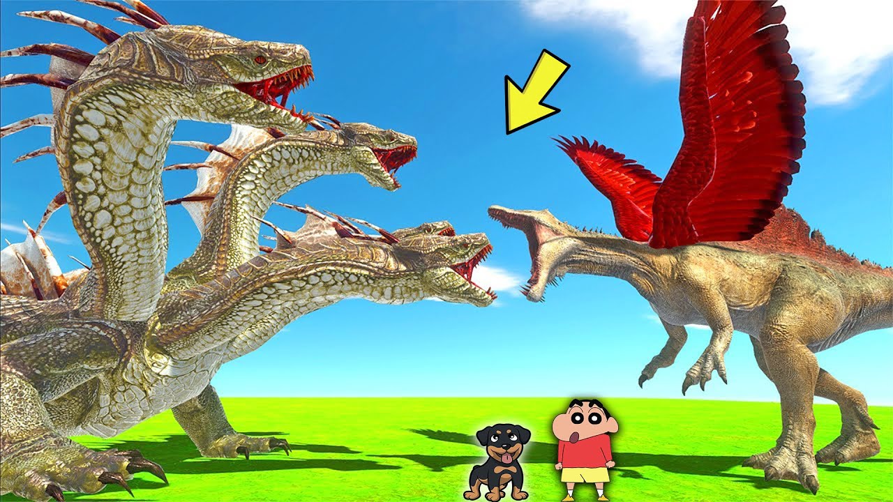 HYDRA vs EVERY UNIT | SHINCHAN and CHOP Fights DINOSAUR😱|Animal Battle Simulator😂Funny game in Hindi