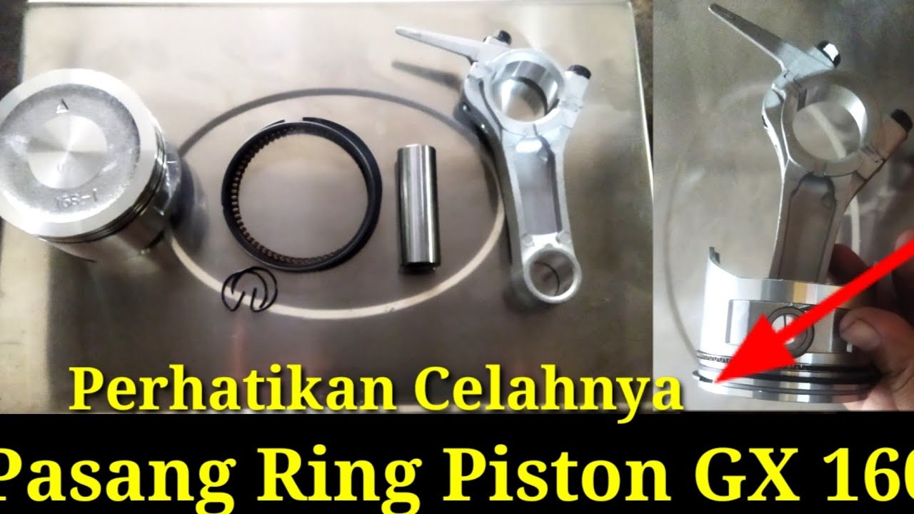 Cara pasang Ring seher/Ring piston pada mesin penggerak Honda GX 160 dan sejenisnya.