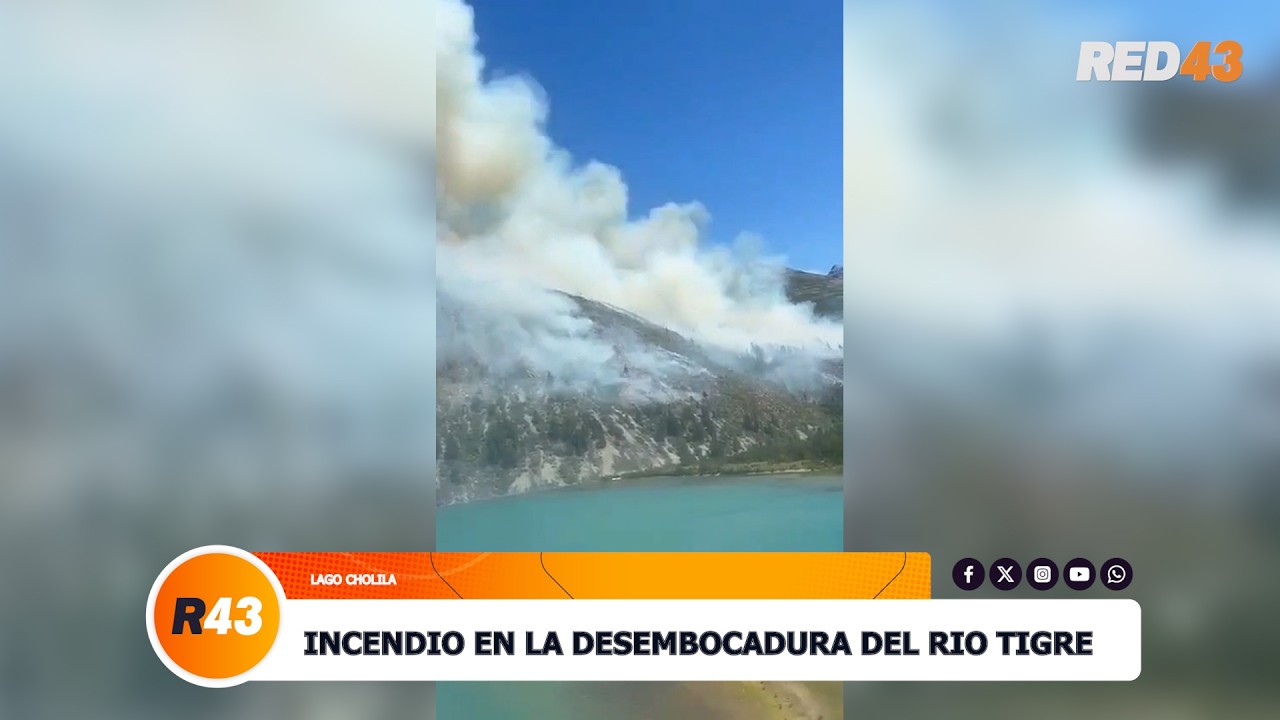 INCENDIO EN LA DESEMBOCADURA DEL RIO TIGRE