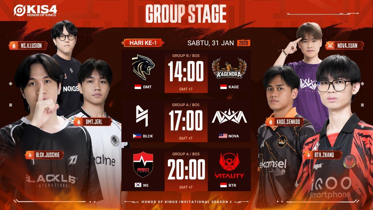 [ID] Honor of Kings Invitational Season 4 | Group Stage Hari 1