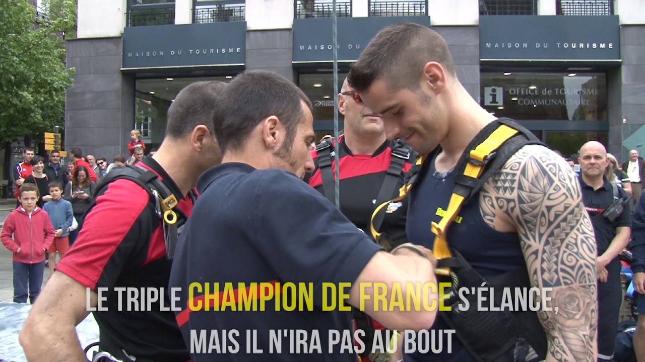 Le challenge du grimper de corde des sapeurs pompiers