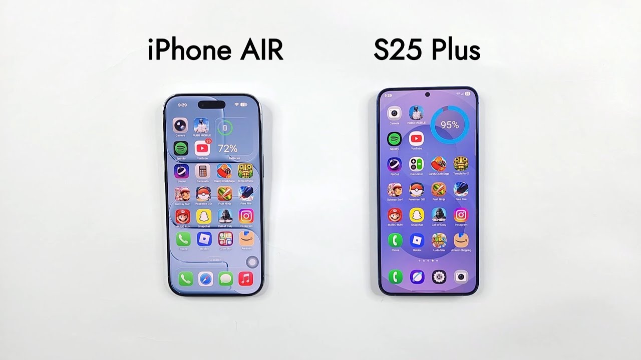 iPhone AIR vs Samsung S25 Plus - SPEED TEST 