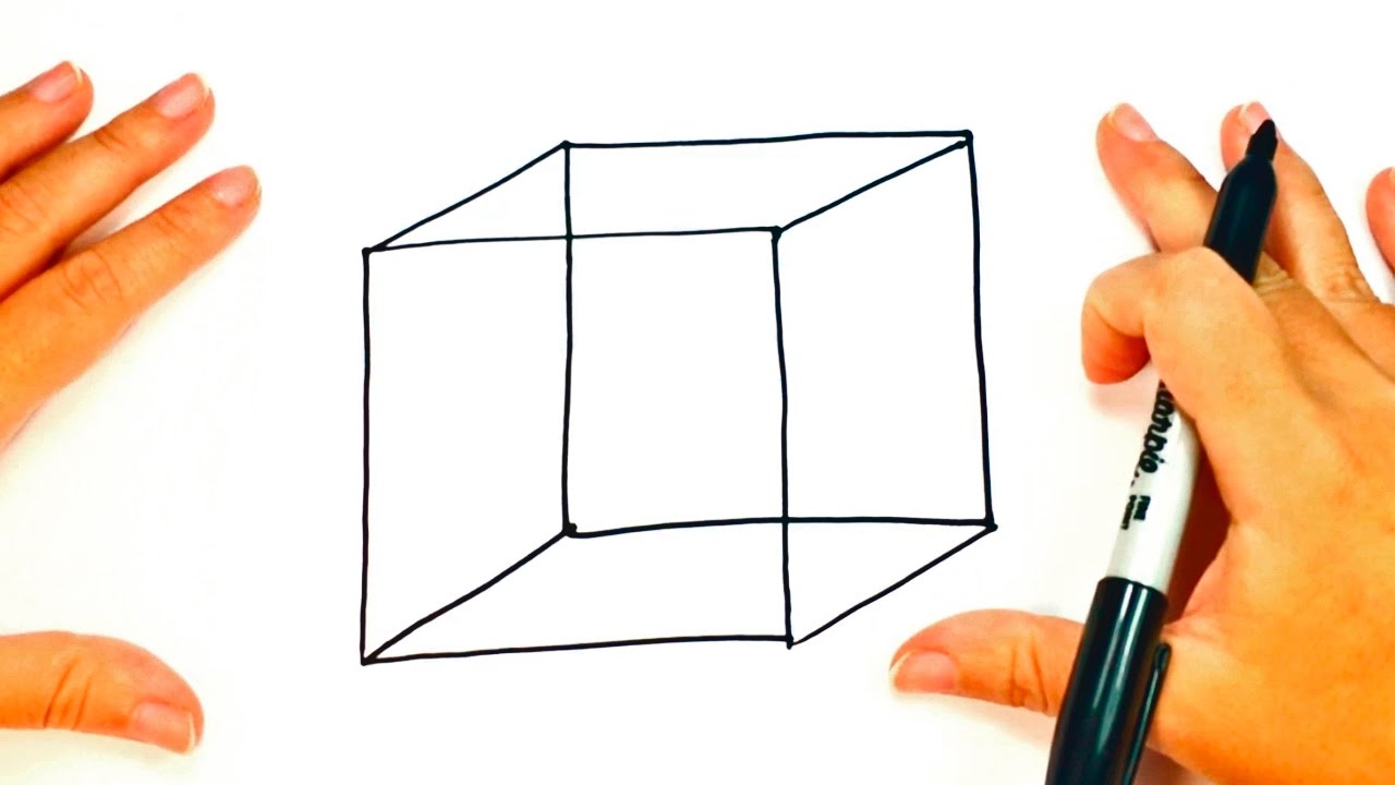How to draw a Cube step by step | Cube Easy Draw Tutorial