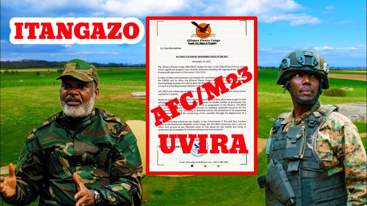 ITANGAZO🩸M23 YEMEYE KUREKURA UVIRA 🩸NTA MUSIRIKALE UZABAMO 🩸 TCHISEKEDI KUREKURA IMFUNGWA
