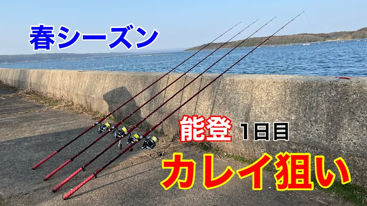 【投げ釣り】石川県能登釣行…大型カレイ出る。1日目は短時間でイシガレイ狙い。