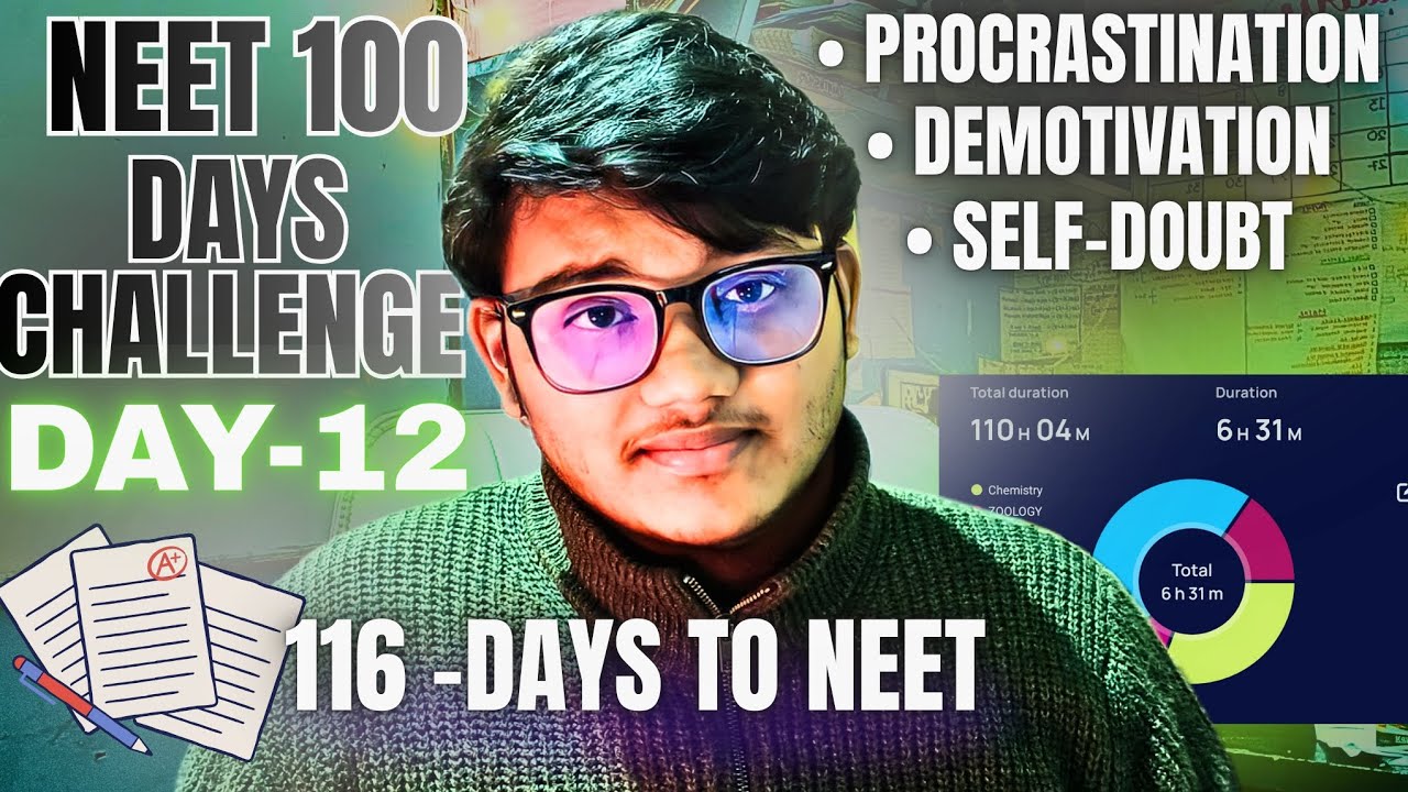 Day 12 | Self Doubt Day 😔 | NEET 100 Days Challenge