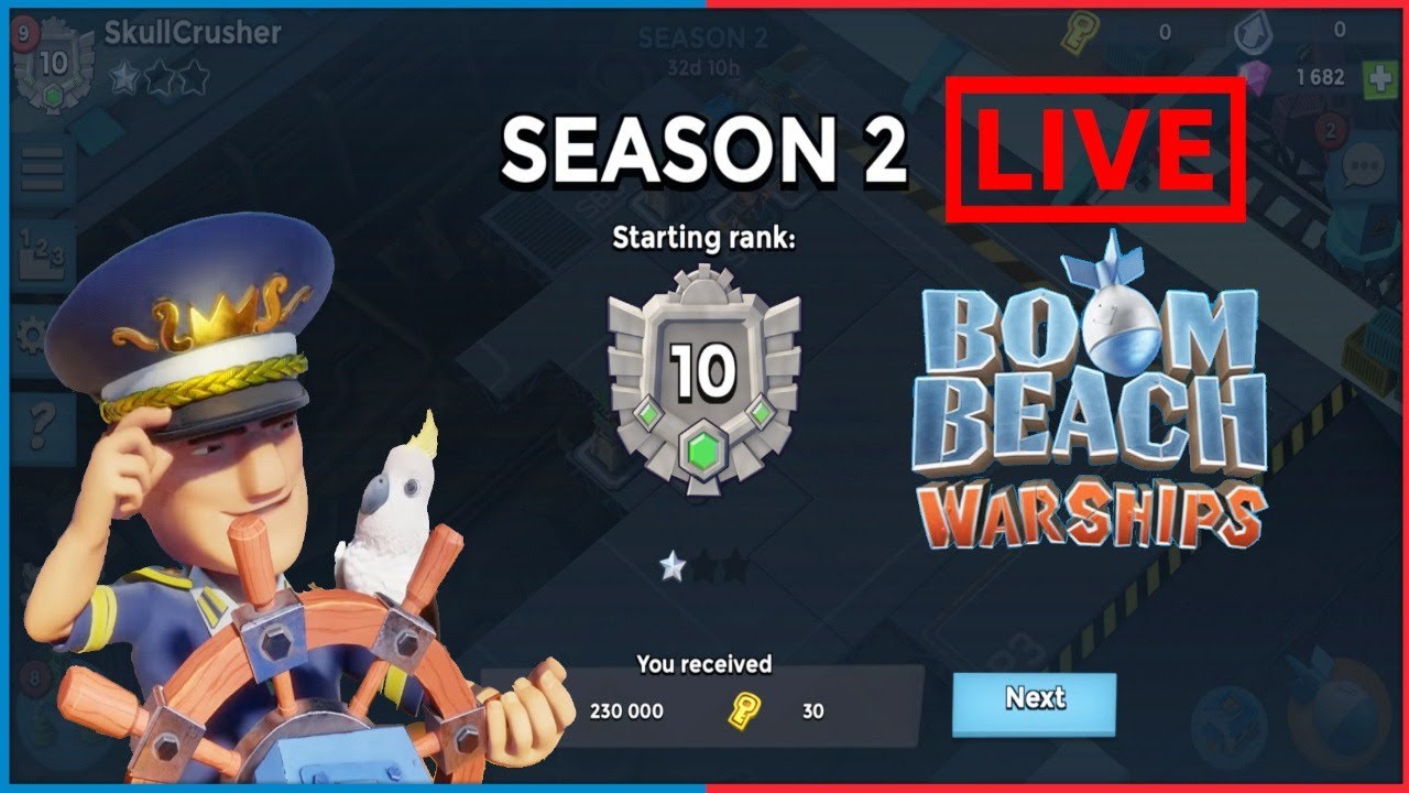 Boom Beach//Season 2 of WARSHIPS *LIVE*//MINES+WARRIOR META