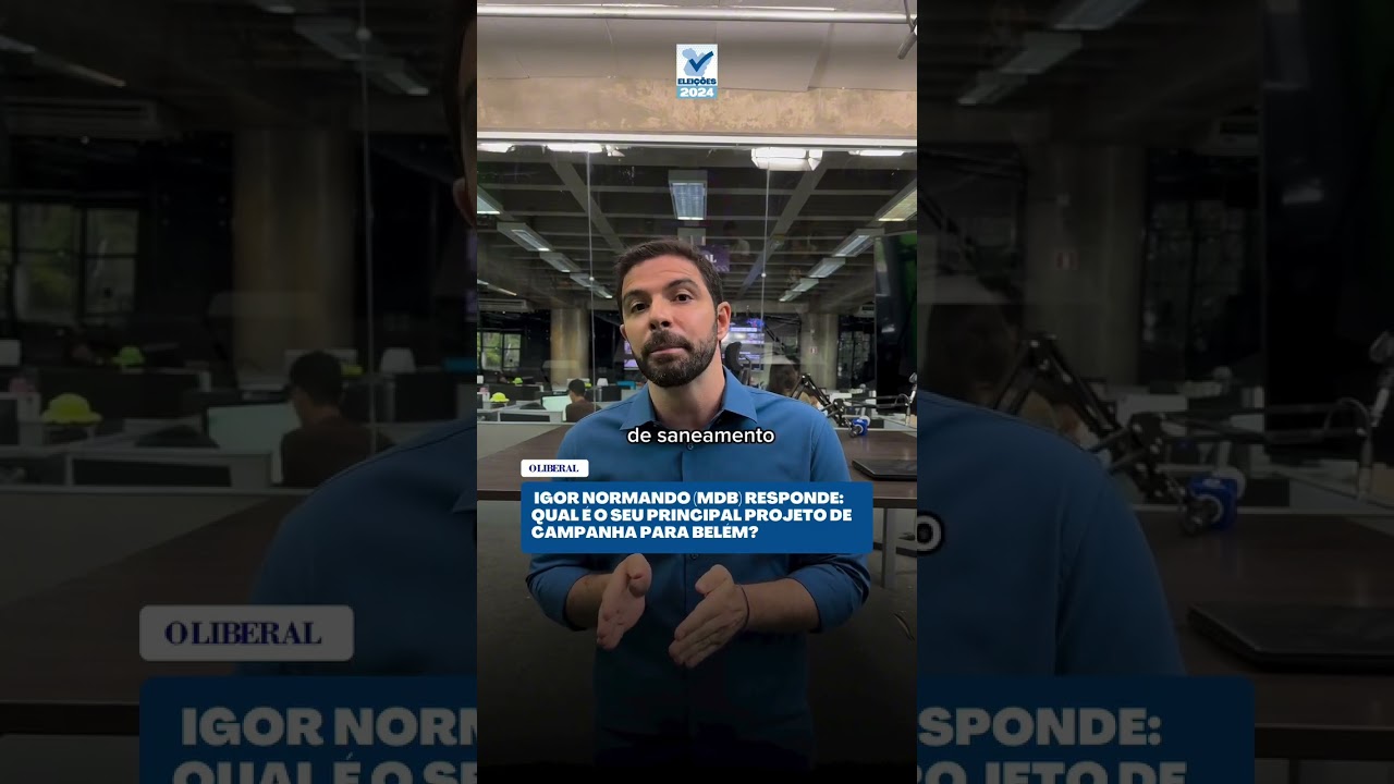 Candidato Igor Normando (MDB) responde: Qual &eacute; o seu principal projeto de campanha para Bel&eacute;m?