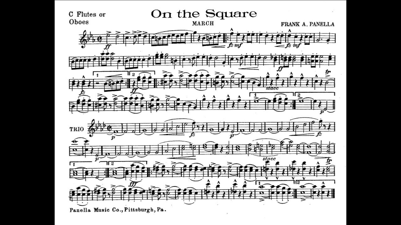 ON THE SQUARE - C FLUTES OBOES