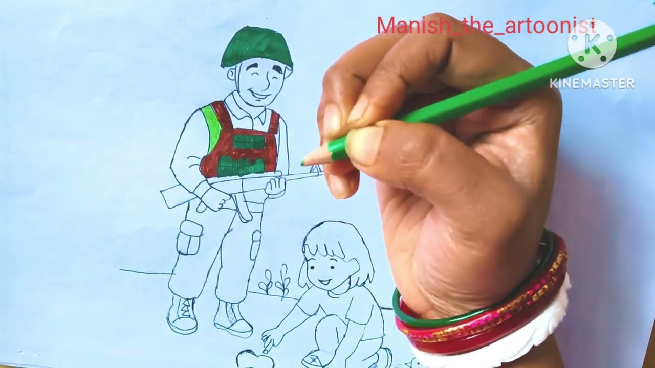 How to draw army 🪖#indianarmy #independenceday #subscribe #viralvideo 