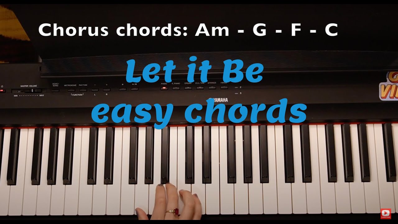 Easy piano chords, Let it Be by The Beatles #easypianosongs
