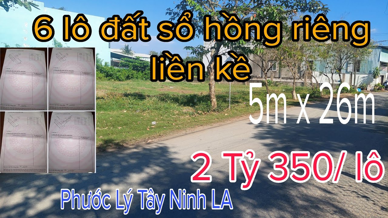 37♦️6 lô đất sổ riêng liền kề. Đường xe tải. Phước Lý Tây Ninh Long An cũ. 