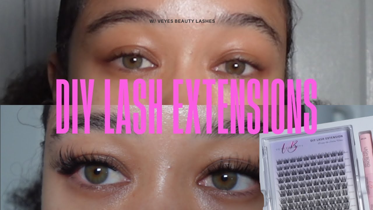 HOW TO : DIY LASH EXTENSIONS W/ CLUSTERS | BEGINNER FRIENDLY | APPLY IN 5 SECONDS | VEYES BEAUTY