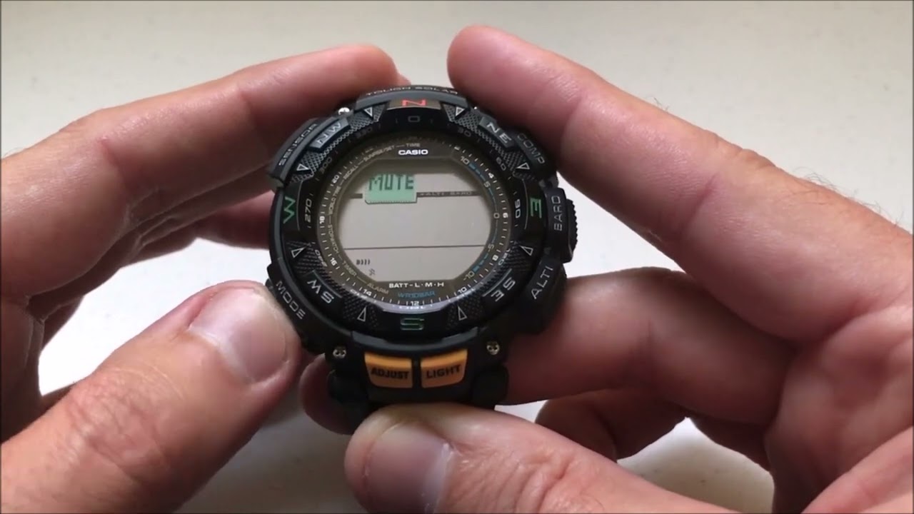 Casio Pro Trek (PAG240-1): Adjust back light time
